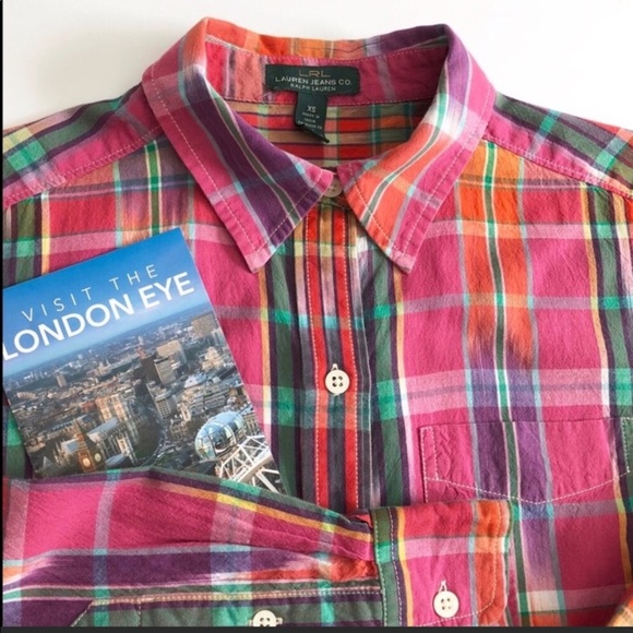 Ralph Lauren Jeans Co. Pink Southwest Plaid Shirt - Picture 1 of 2